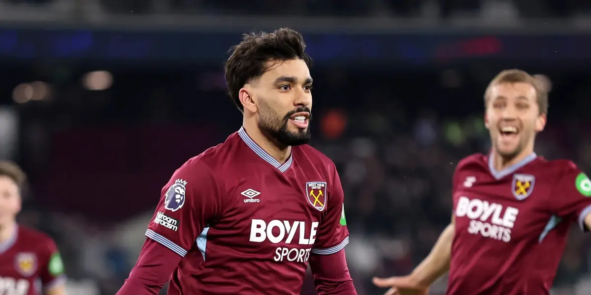 Paquetá comemora gol pelo West Ham. Foto: Julian Finney/Getty Images
