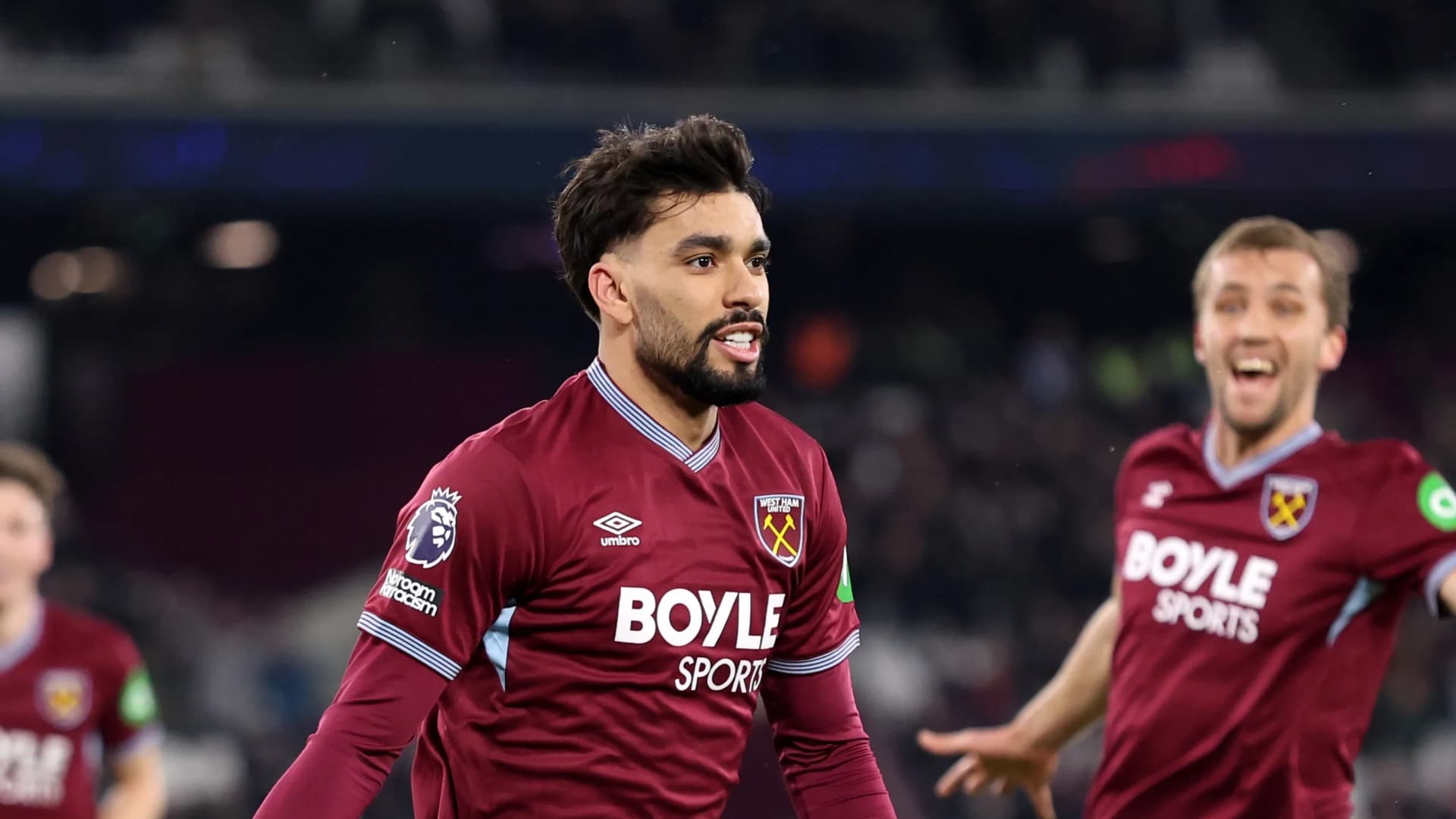 Paquetá comemora gol pelo West Ham. Foto: Julian Finney/Getty Images
