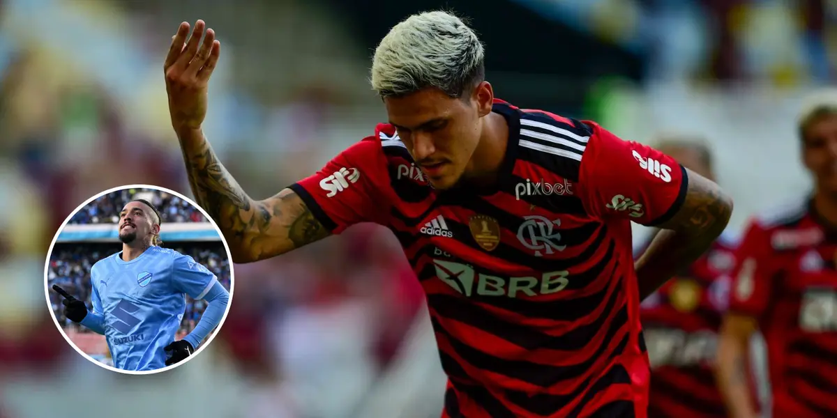 Pedro comemora gol marcado pelo Flamengo