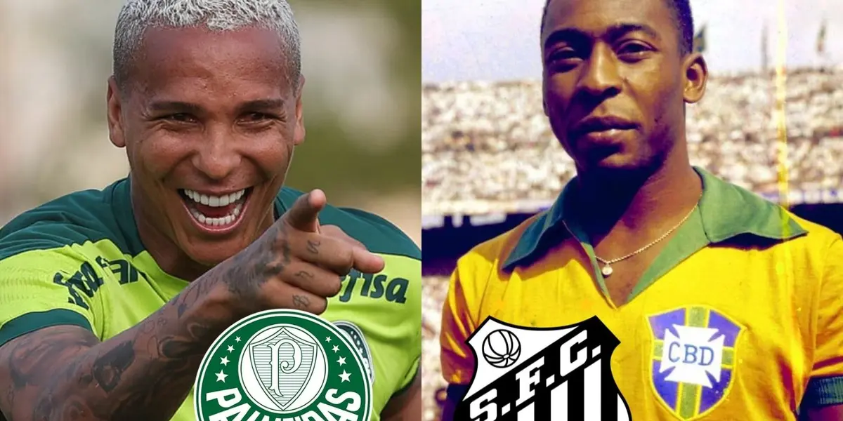 Pelé comemorou 81 anos nesse sábado (22) e tem semelhança com Deyverson, atacante do Palmeiras