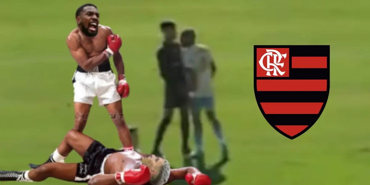 Pelo visto, os jogadores do Flamengo seguem acompanhando lutas na tv