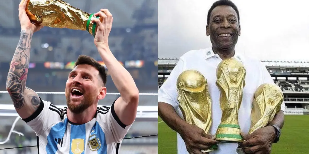 Perfil oficial da entidade deixou Rei do Futebol esquecido em postagem sobre o argentino