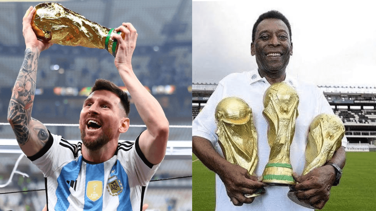 Perfil oficial da entidade deixou Rei do Futebol esquecido em postagem sobre o argentino
