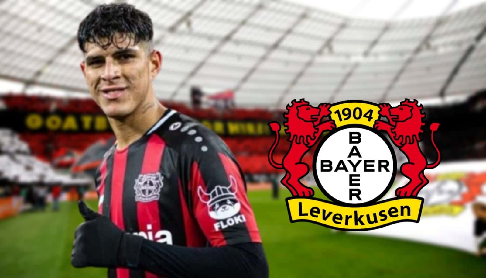 Piero Hincapié com o Bayer Leverkusen.