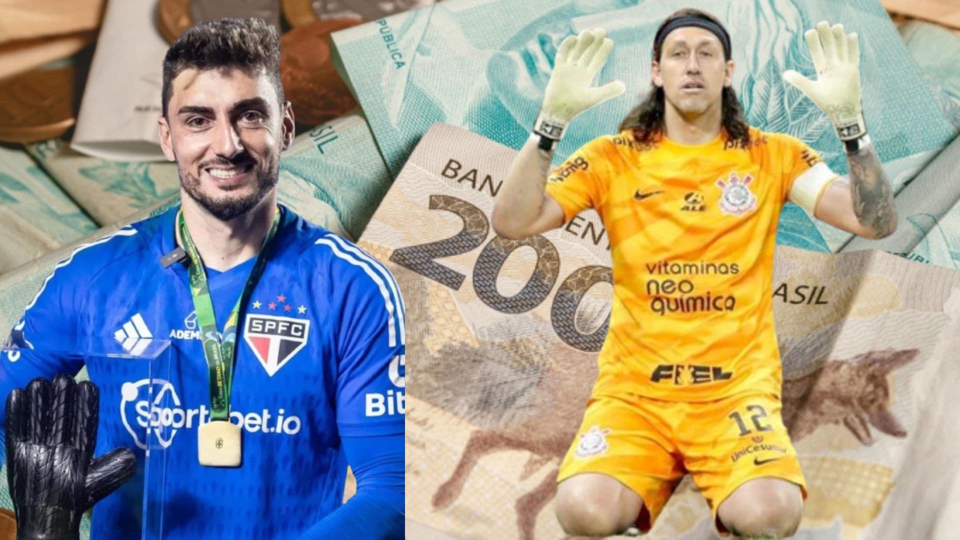 Rafael do São Paulo e Cássio do Corinthians