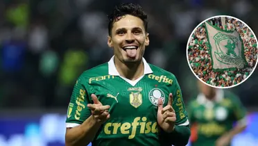 Raphael Veiga em jogo pelo Palmeiras