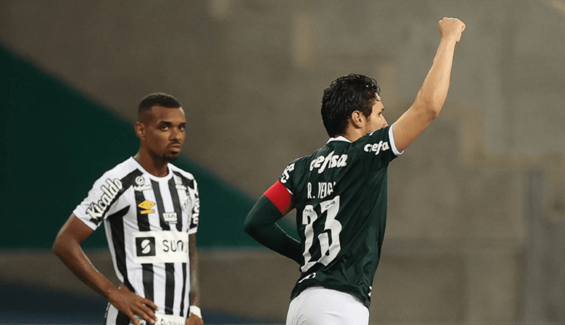 Raphael Veiga foi o autor do gol do Verdão