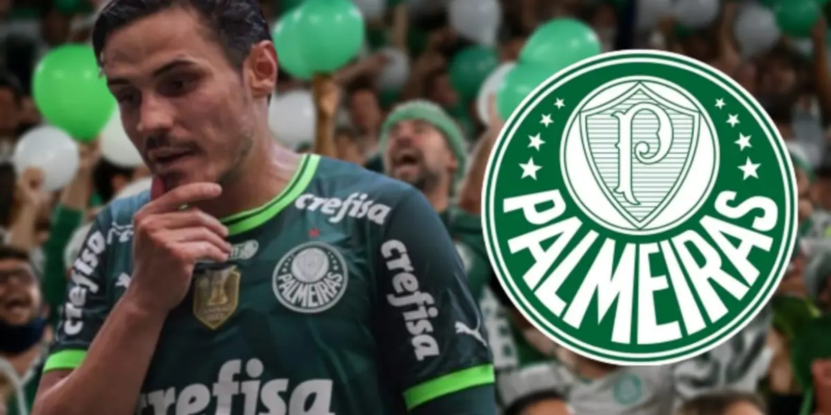 Raphael Veiga pensativo com a camisa do Palmeiras