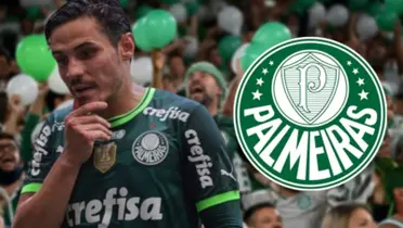 Raphael Veiga pensativo com a camisa do Palmeiras