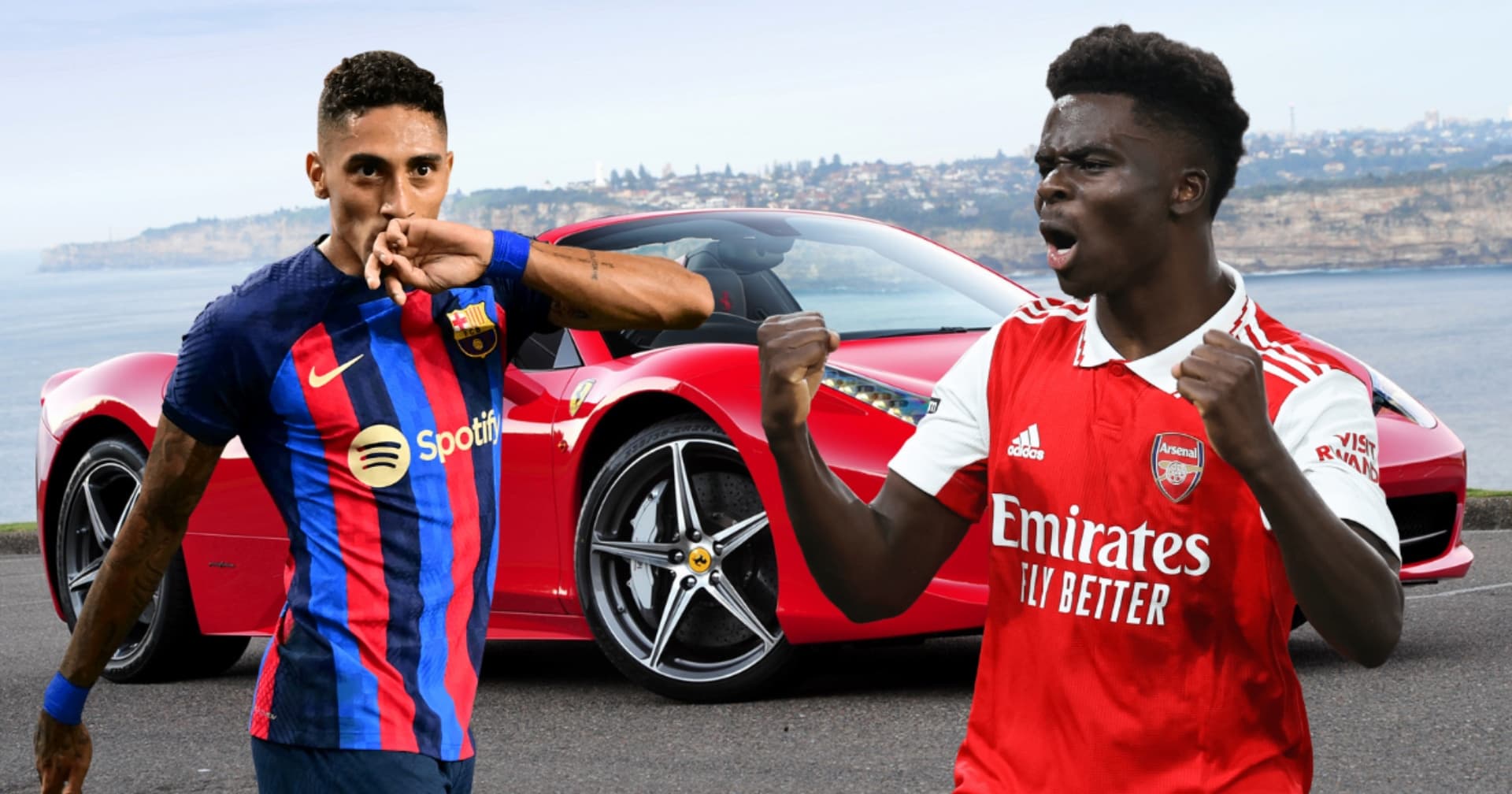 Raphinha e Saka