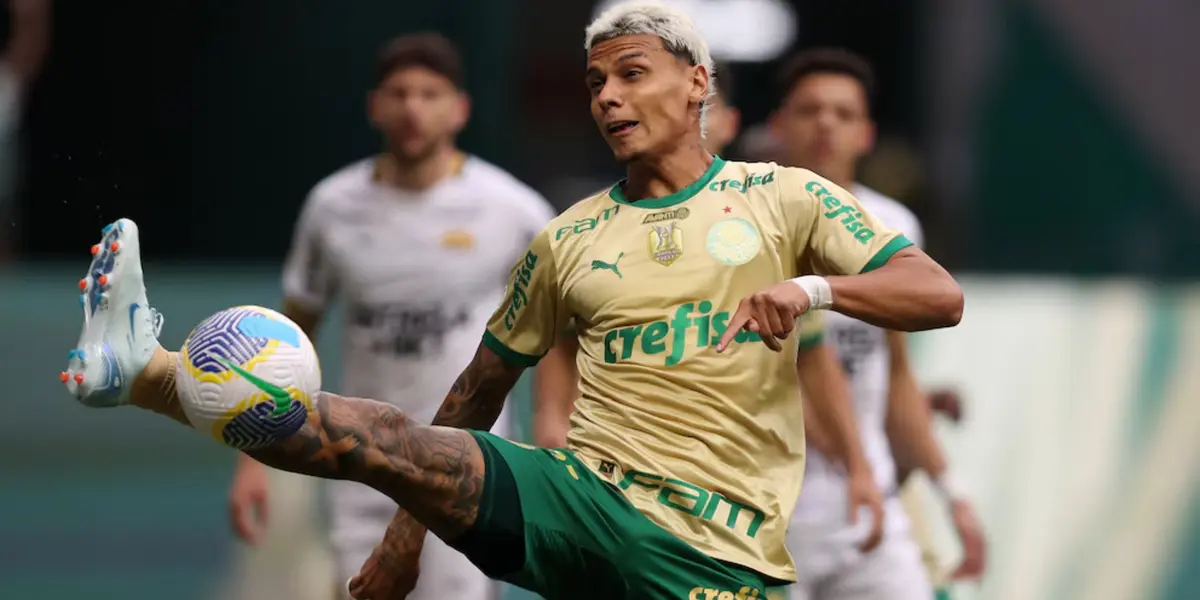 Richard Ríos em ação pelo Palmeiras
