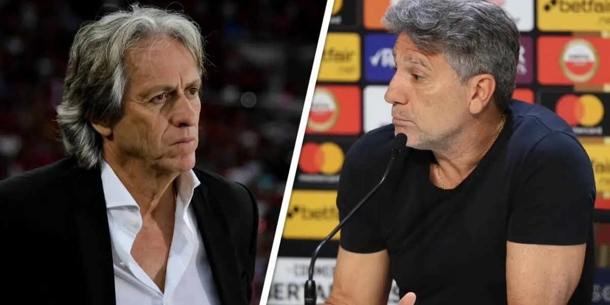 Rivalidade entre Jorge Jesus e Renato Portaluppi cresce no Flamengo e técnico português manda indireta para treinador brasileiro
