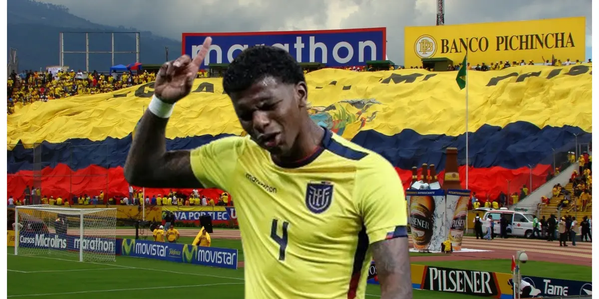 Robert Arboleda com a camisa do Equador