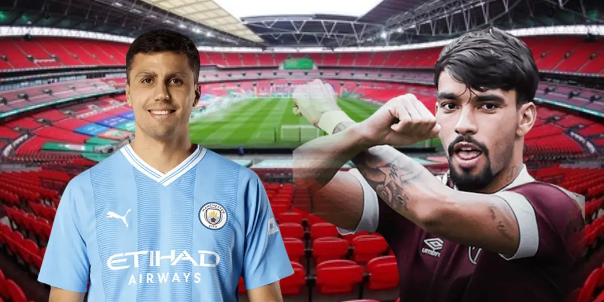 Rodri e Paquetá em ação por City e West Ham, respectivamente