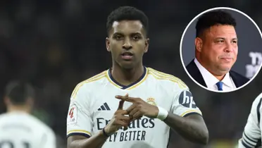 Rodrygo em ação pelo Real Madrid e Ronaldo Fenômeno