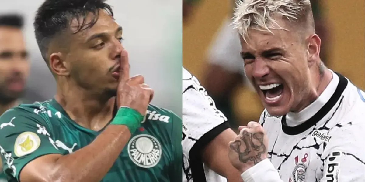 Róger Guedes foi o grande nome do clássico contra o Palmeiras e ainda rebateu com estilo as provocações de Gabriel Menino