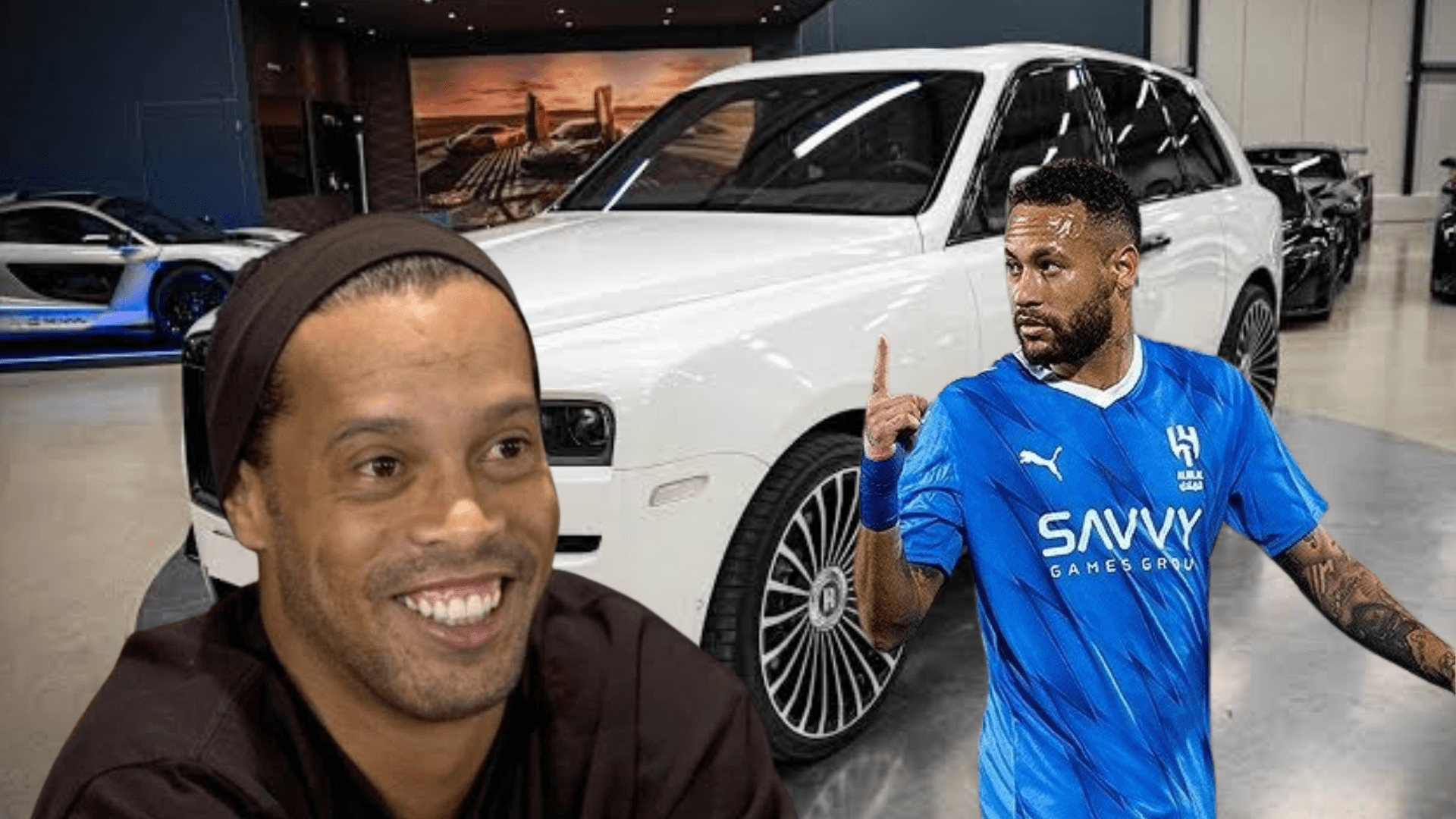 Ronaldinho é apaixonado por carros assim como Neymar