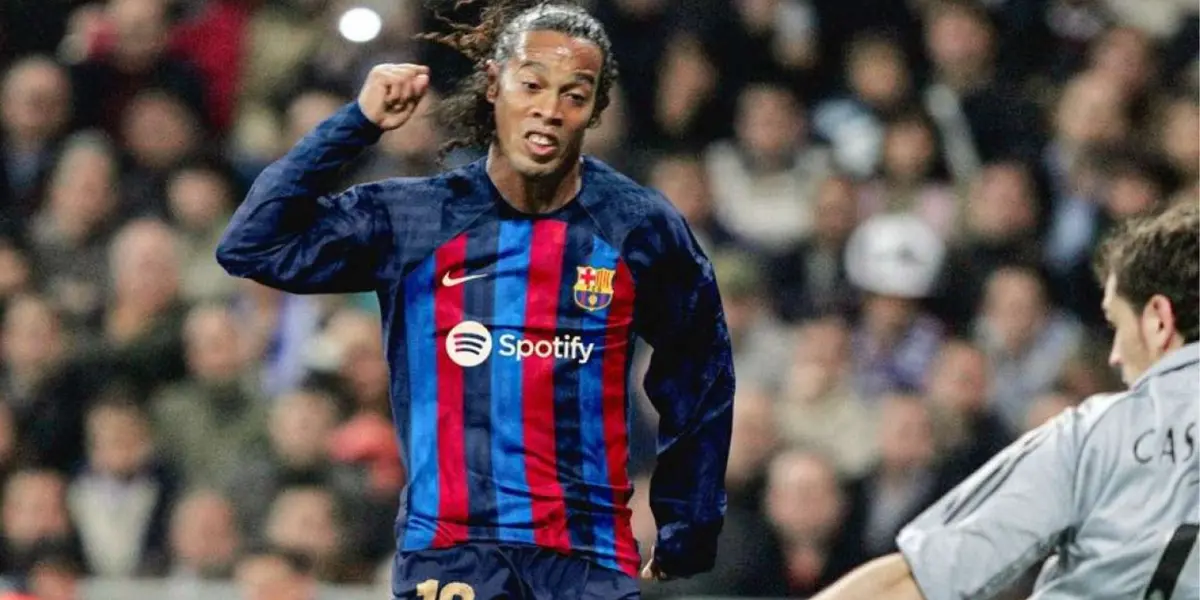 Dizem que velho, o jogo de Ronaldinho no Barcelona que dá a volta ao mundo