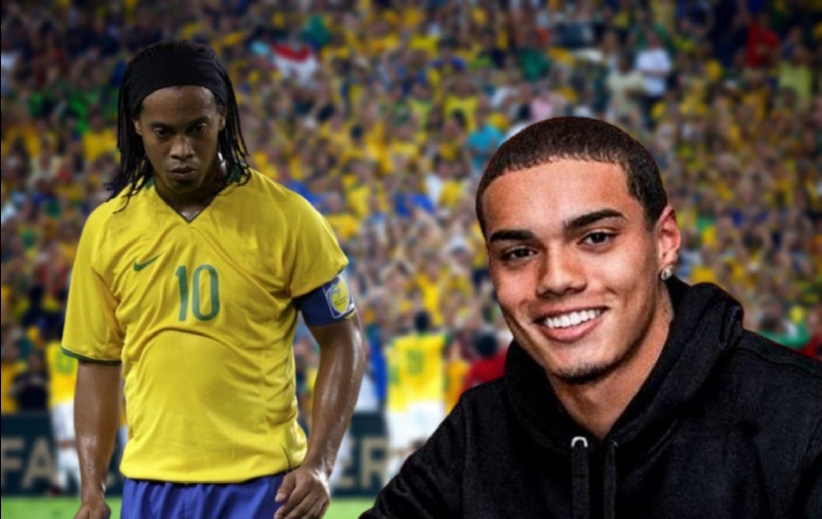Ronaldinho Gaúcho e seu filho João Mendes