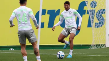 Rony em treino do Palmeiras. Foto: Divulgação/Palmeiras