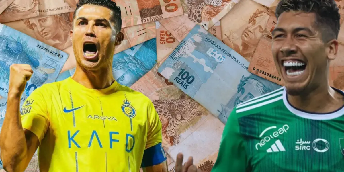 Salário de CR7 no Al-Nassr e de Roberto Firmino no Al-Ahli