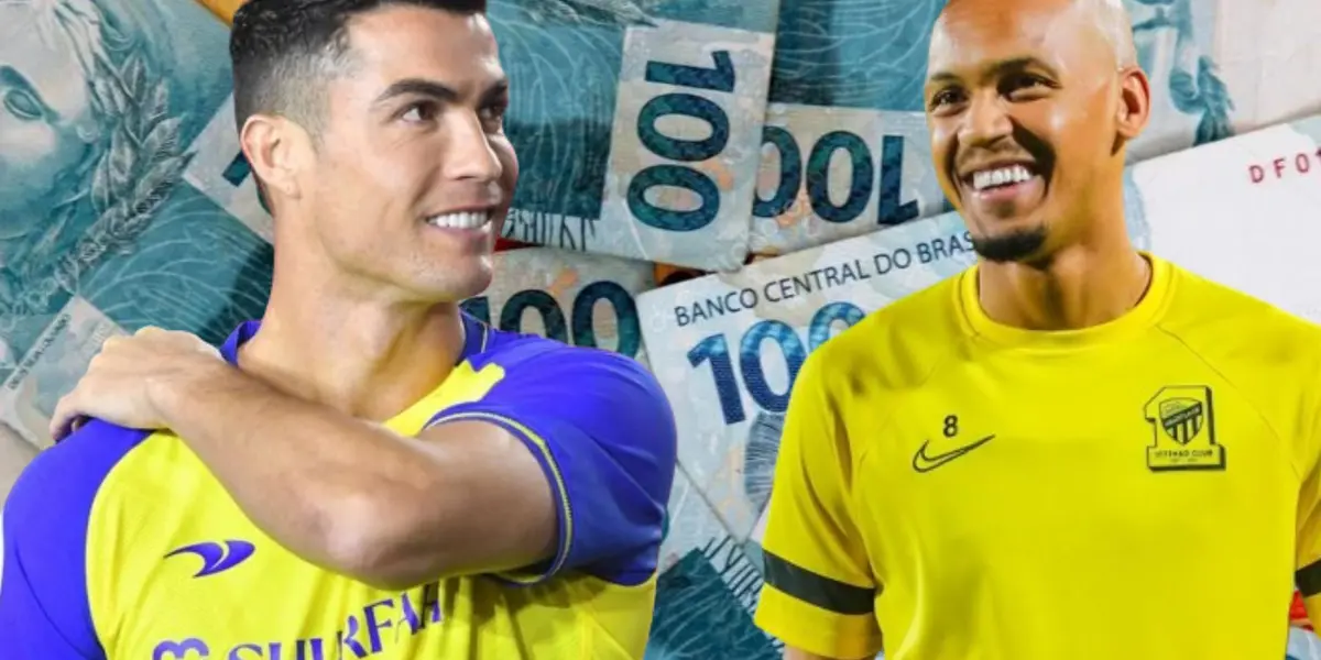 Se Cristiano Ronaldo ganha R$1 bilhão no Al-Nassr, o salário de Fabinho