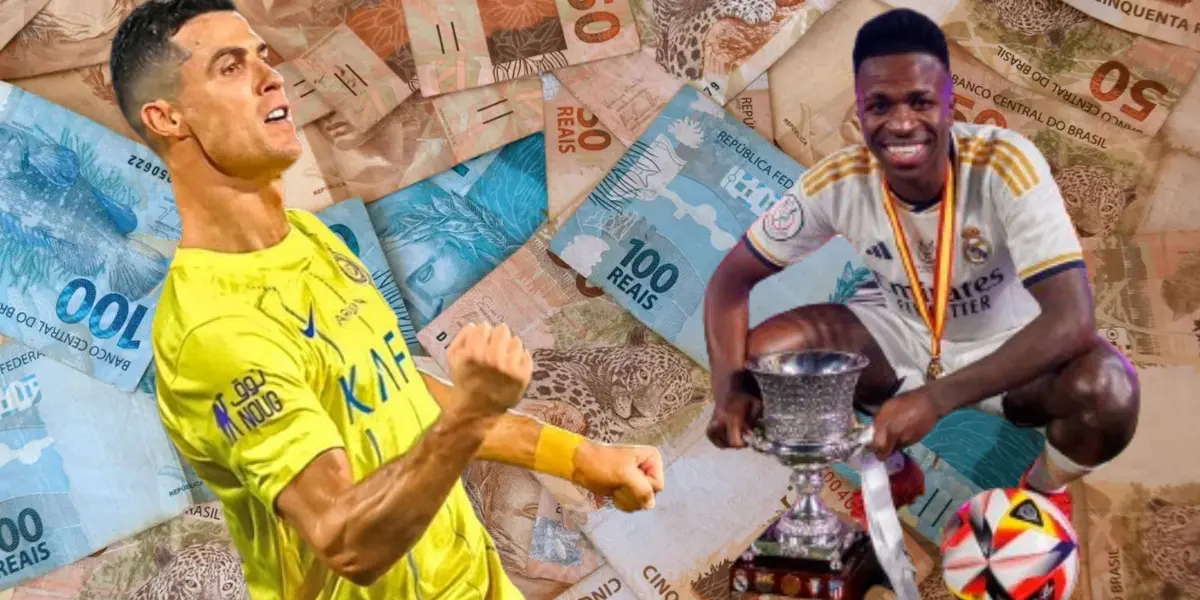 Salários de Cristiano Ronaldo e Vini Jr