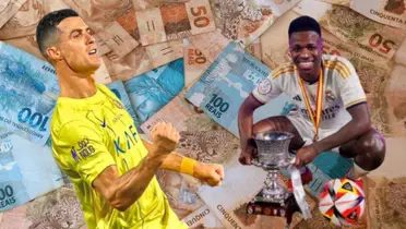 Salários de Cristiano Ronaldo e Vini Jr