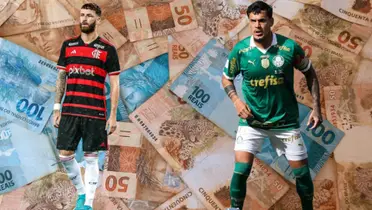 Salários de Gustavo Gómez no Palmeiras e de Léo Pereira no Flamengo 