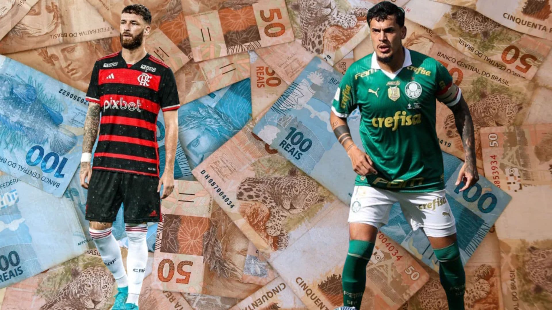 Salários de Gustavo Gómez no Palmeiras e de Léo Pereira no Flamengo