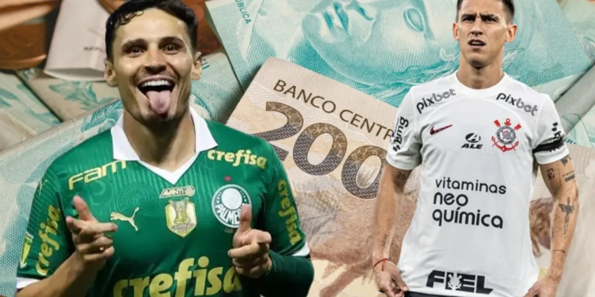 Salários de Raphael Veiga do Palmeiras e Matías Rojas do Corinthians
