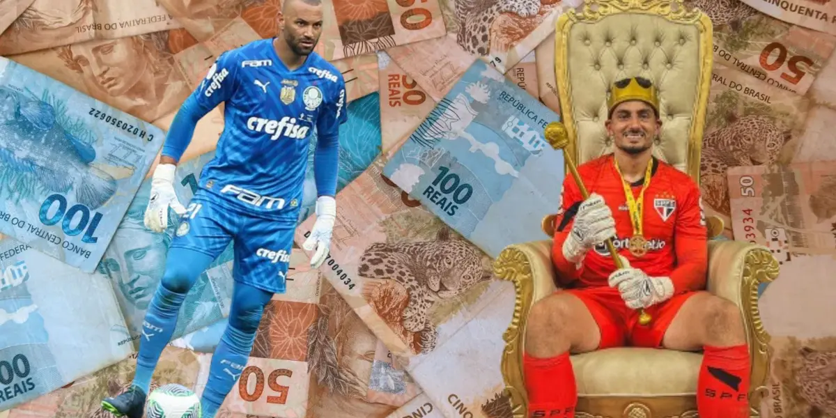 Salários de Weverton do Palmeiras e Rafael do São Paulo