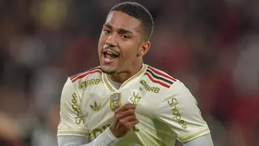 Samu Lino, lateral e ponta-esquerda do Flamengo. Foto: Thiago Ribeiro/AGIF