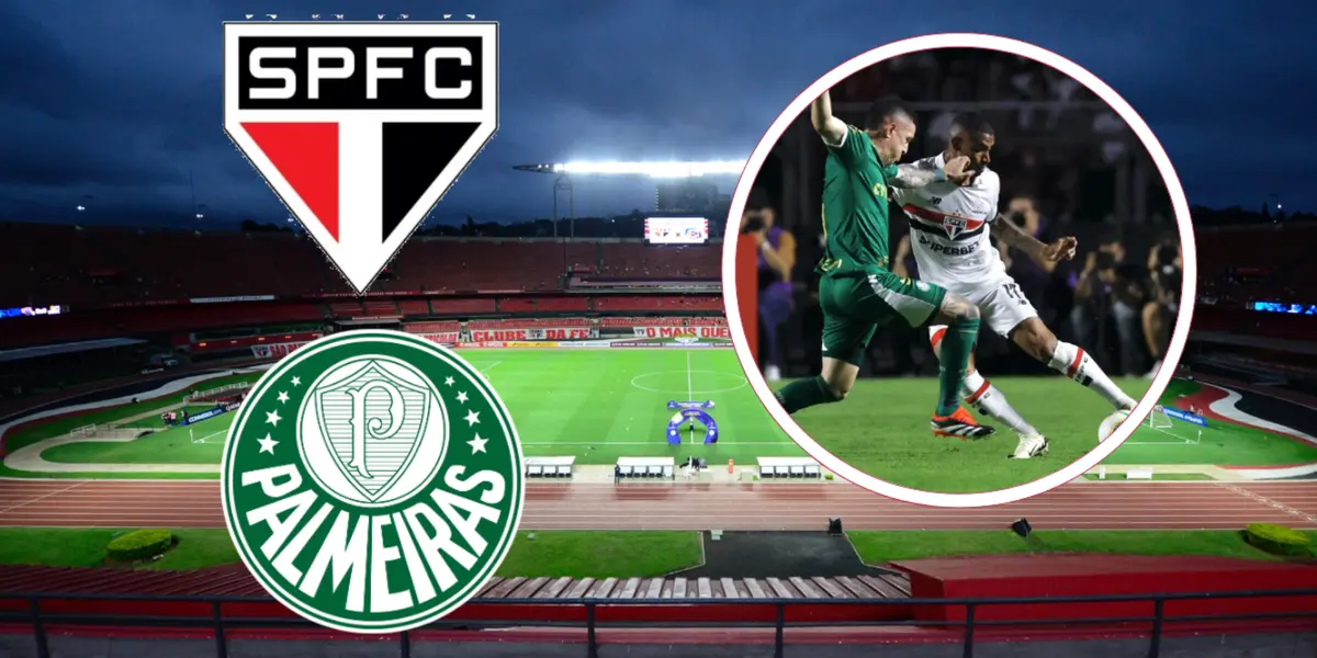 São Paulo e Palmeiras disputando o Choque-Rei no Estádio do Morumbis