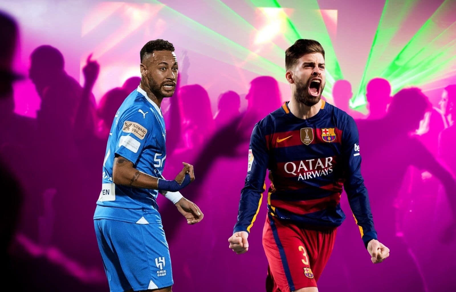 Segundo Léo Dias, Gerard Piqué estava com Neymar em balada, sem sua namorada Clara Chía
