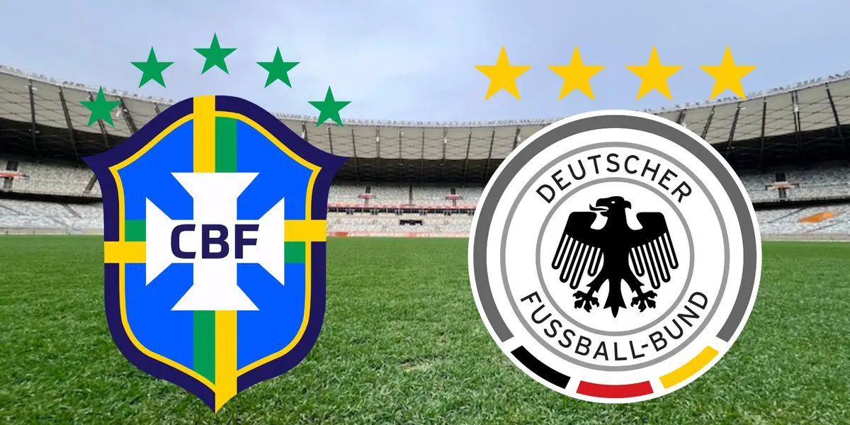 Seleção Brasileira e Seleção Alemã.