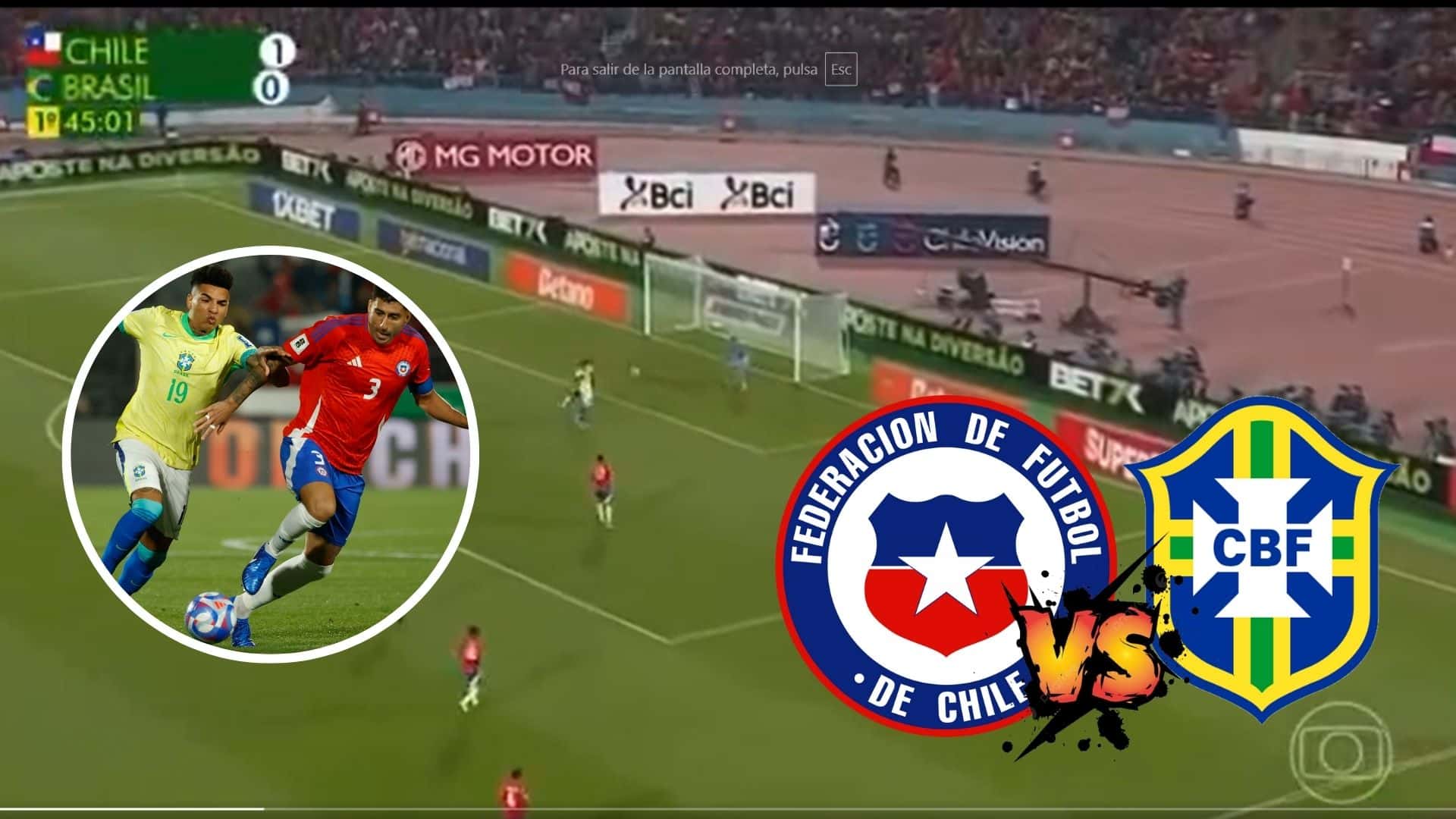Seleção Chilena - Seleção Brasileira (Foto: Seleção Brasileira)