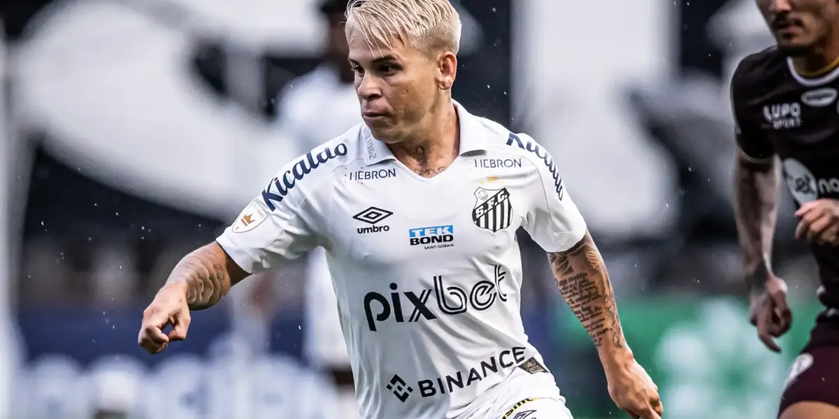 Soteldo em ação pelo Santos