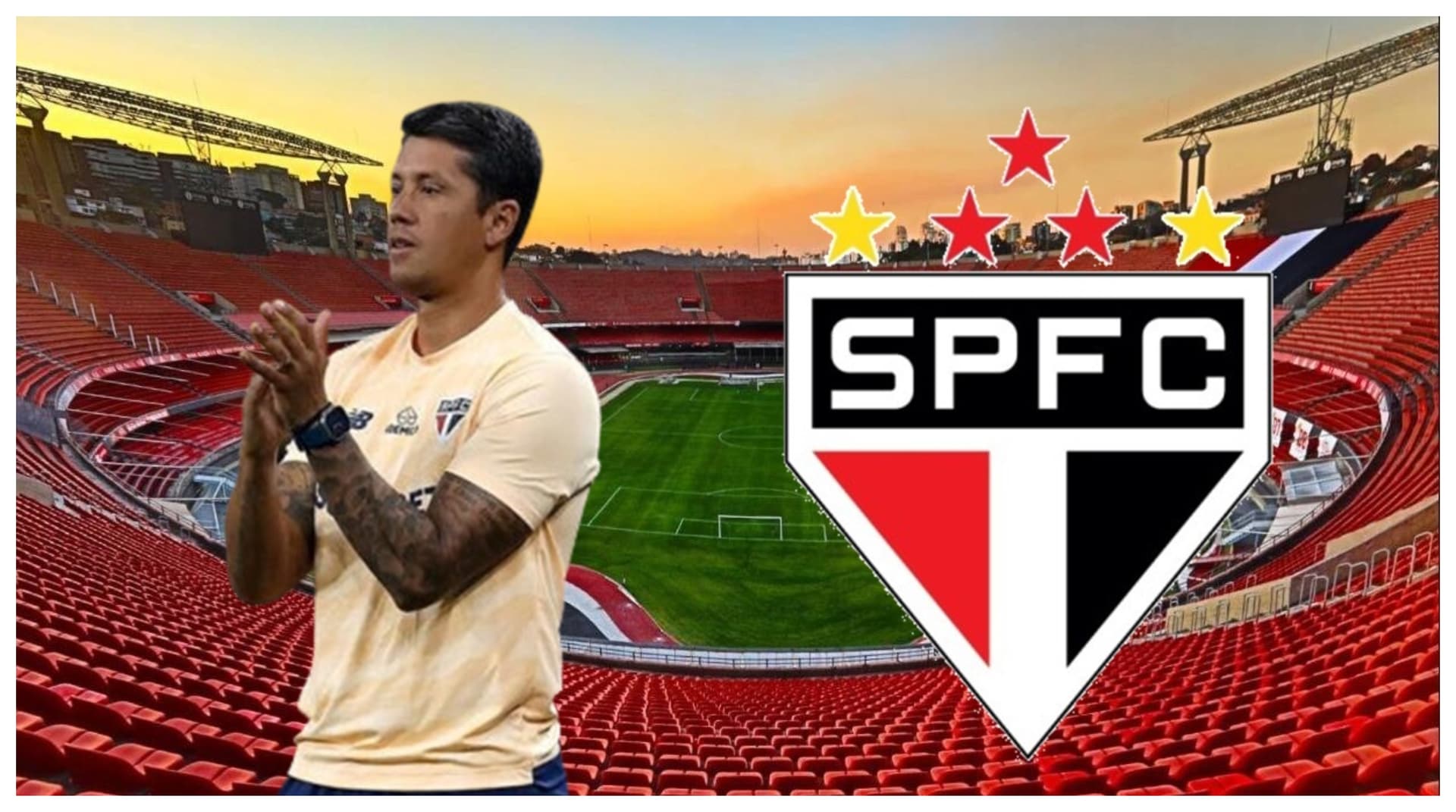Thiago Carpini com a camisa do São Paulo