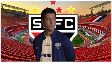 Thiago Carpini com a camisa do São Paulo