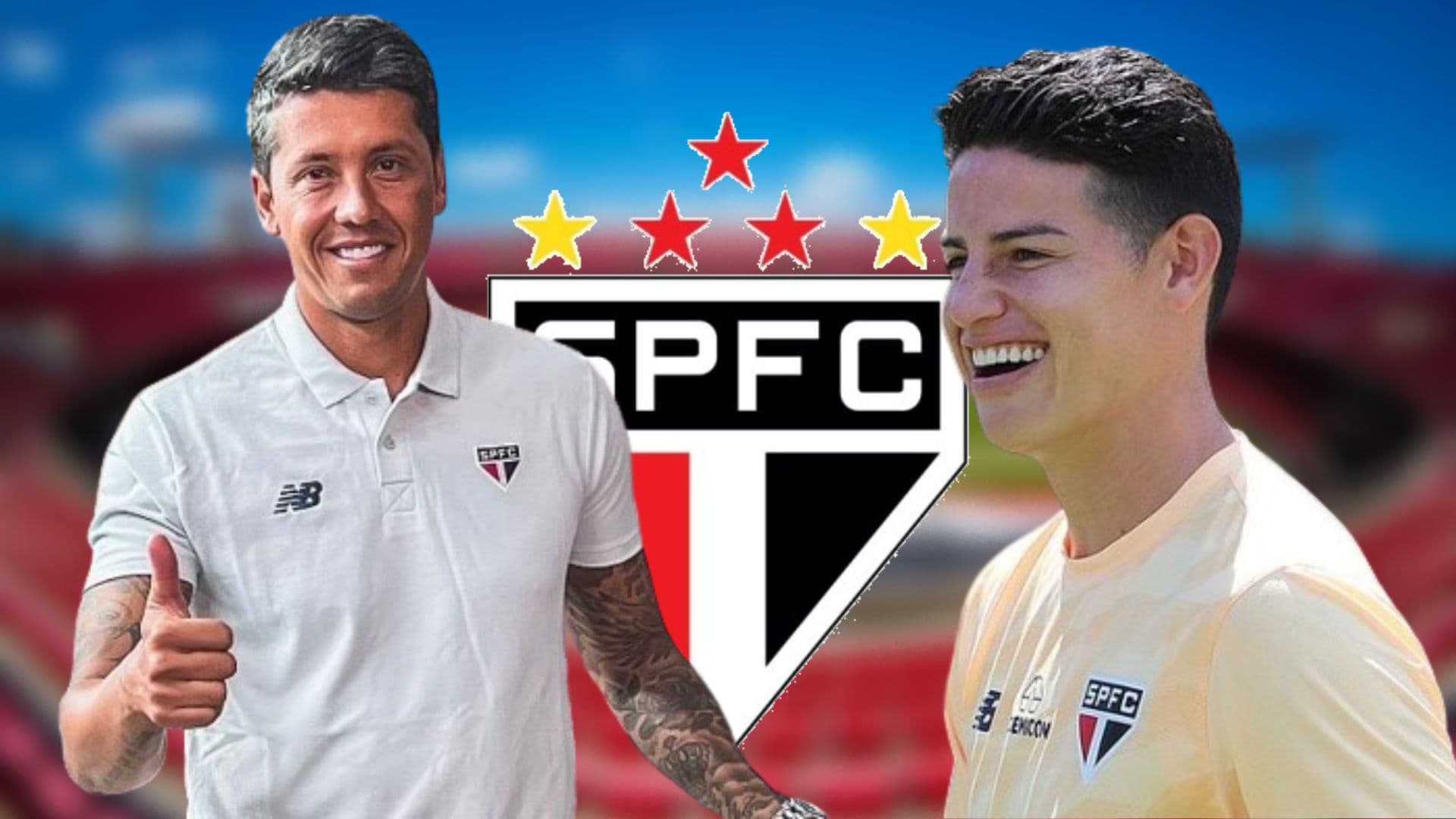 Thiago Carpini e James Rodríguez