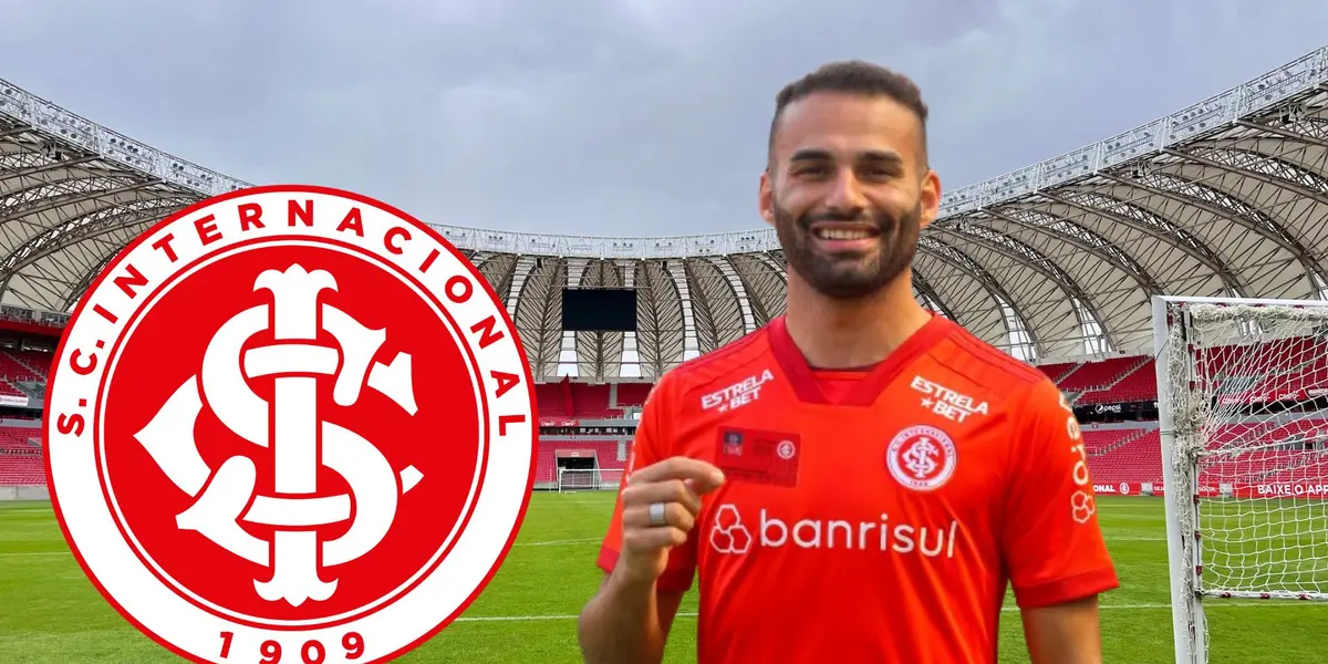 Thiago Maia do Internacional no Estádio Beira Rio.
