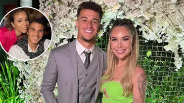 Thiago Silva e Philippe Coutinho ao lado de suas mulheres