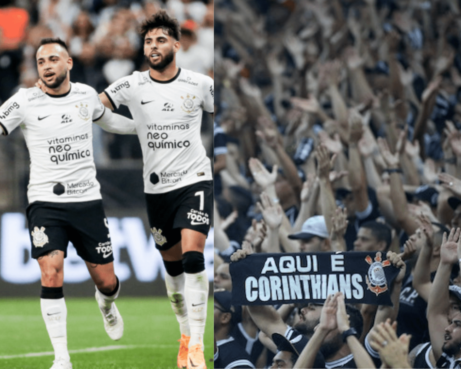 Timão venceu o Santos por 2 a 0, com gols de Yuri Alberto e Ruan