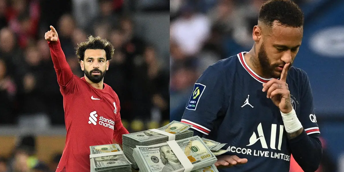 Enquanto Mohamed Salah ganha 18 milhões, Neymar receberia 20 milhões de euros  no Liverpool