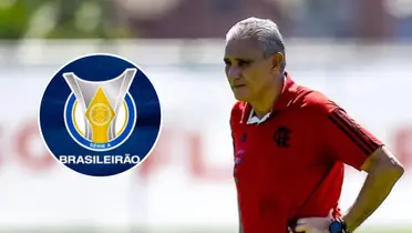 Tite e ao lado o logo do Campeonato Brasileiro