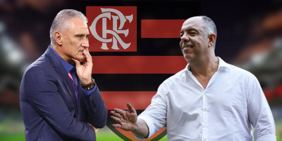 Tite técnico do Flamengo e Marcos Braz dirigente do Flamengo