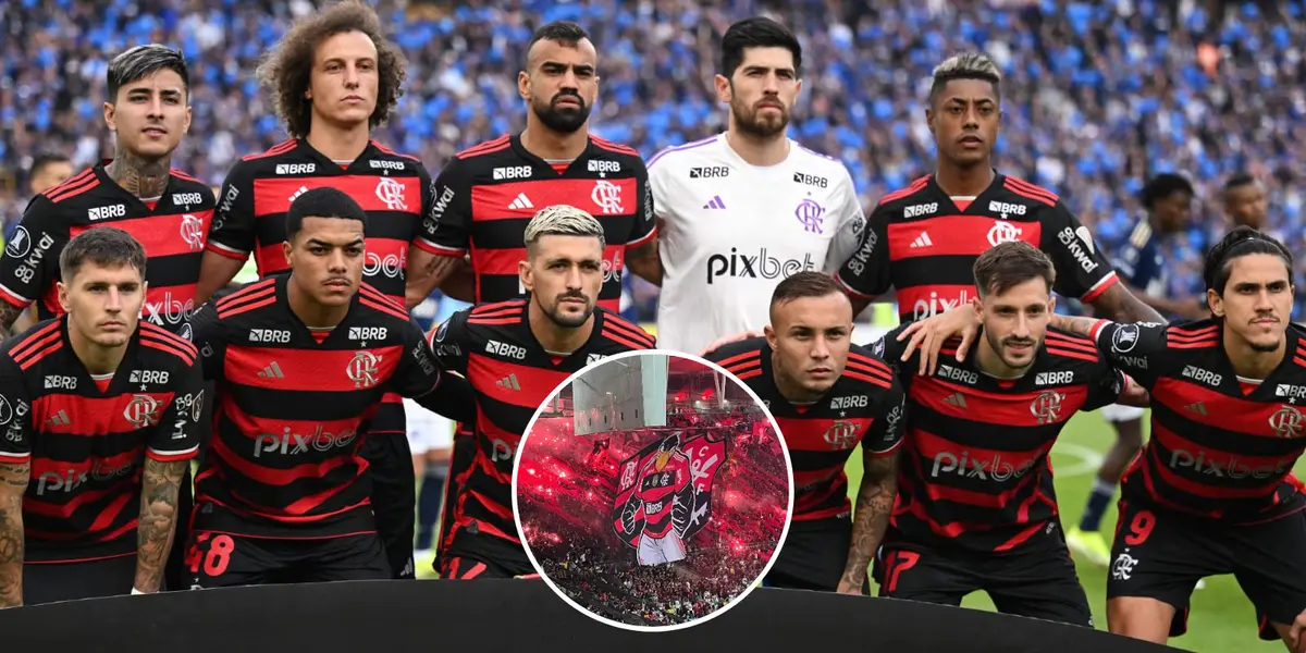 Torcida reclamou de decisão de árbitro e VAR contra o Flamengo