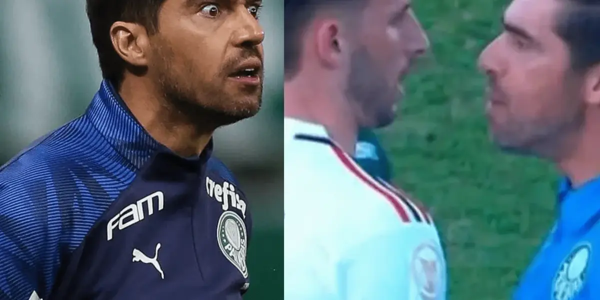 Treinador alviverde discutiu com o atacante durante o clássico
