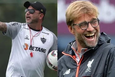 Treinador do Galo se envolveu em polêmica com técnico do Liverpool